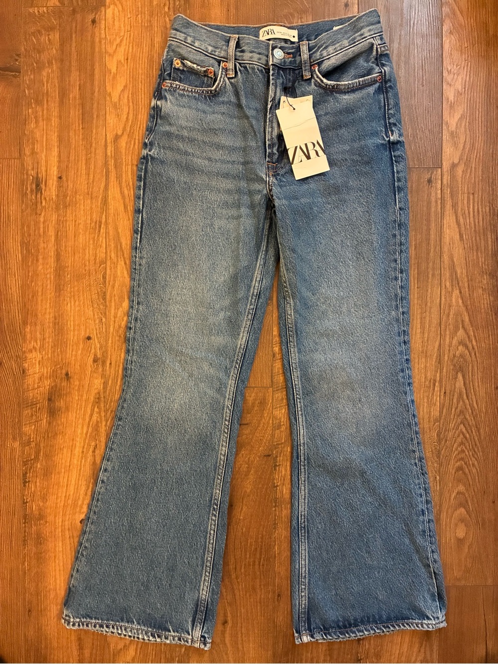 Zara Zia Flare/ Light Blue Flared High-Rise Jeans